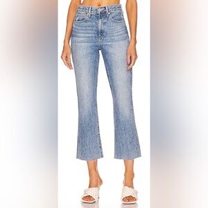 Veronica Beard Carly Kick Flare High‎ Rise Jeans Pebble Stone 27